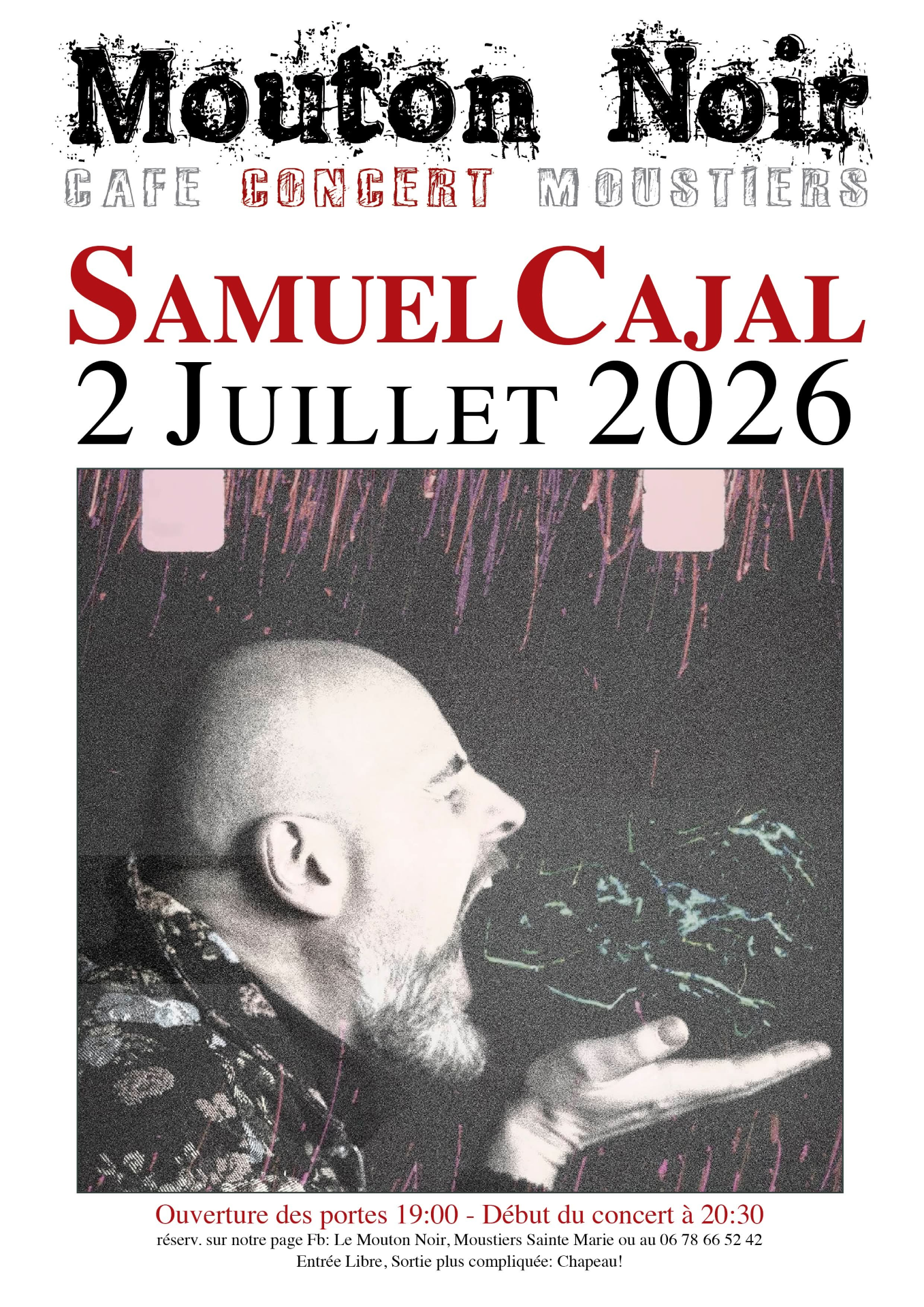 Samuel Cajal en concert au Mouton Noir