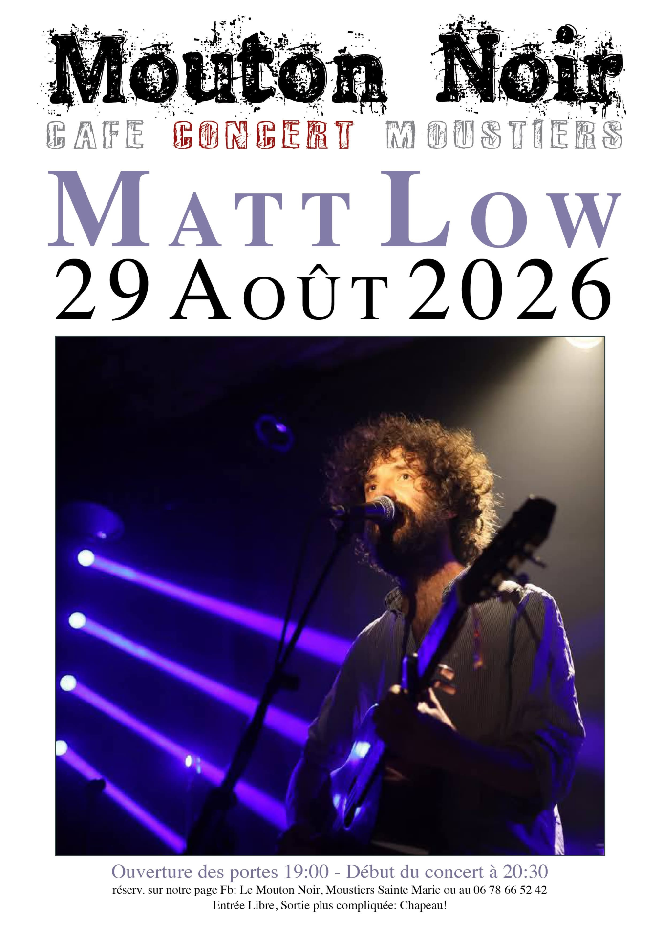 Matt Low en concert au Mouton Noir