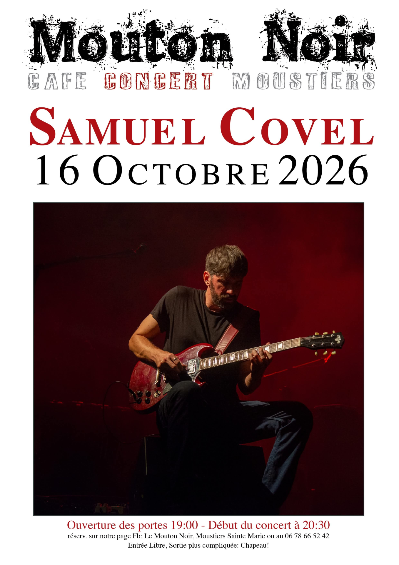 Samuel Covel en concert au Mouton Noir