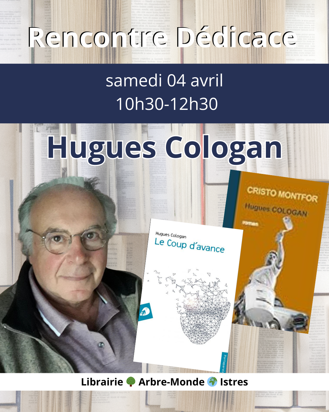 D�dicace avec l'auteur de litt�rature Hugues Cologan