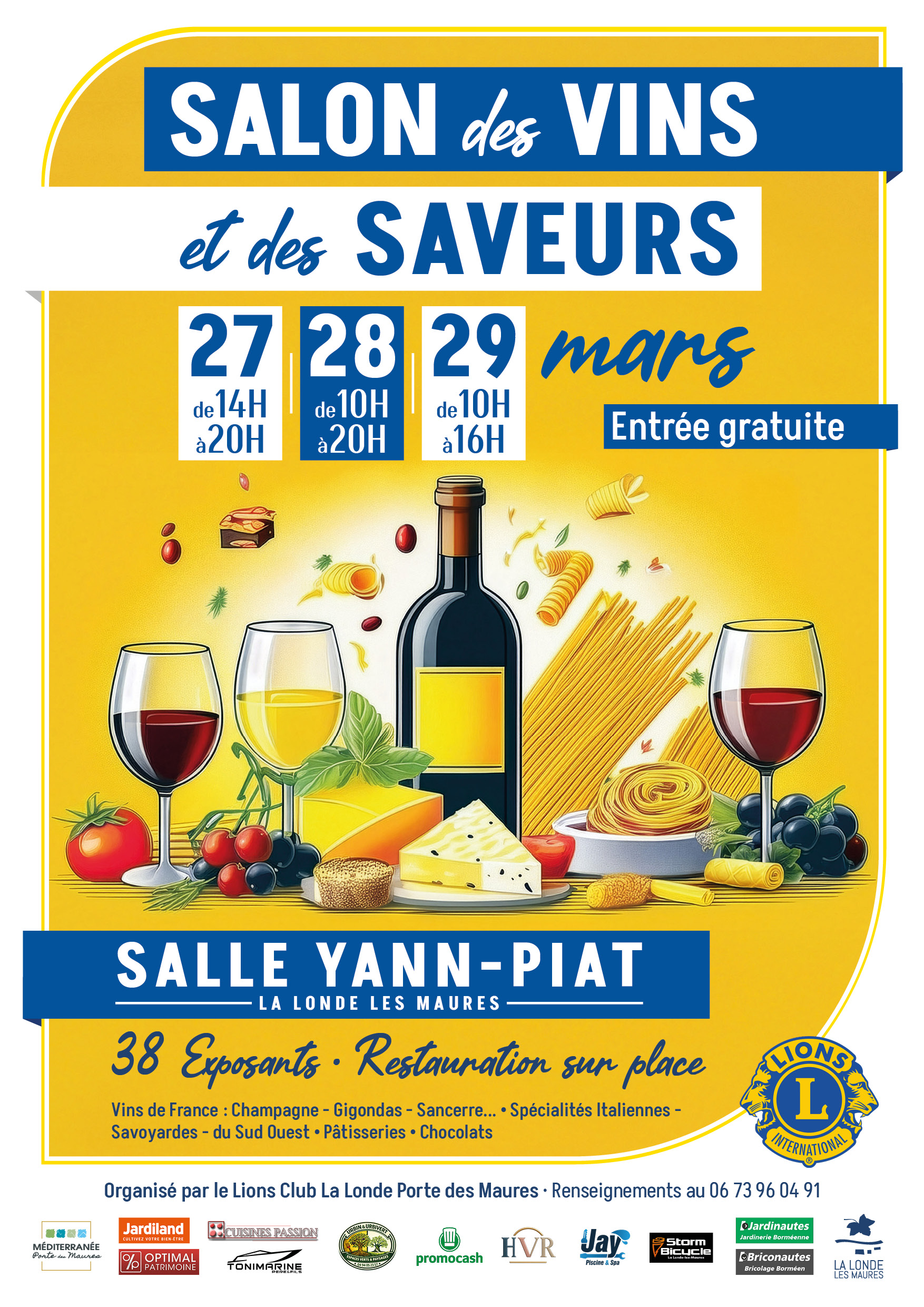 Salon des vins et des saveurs par le Lions Club Porte des Maures