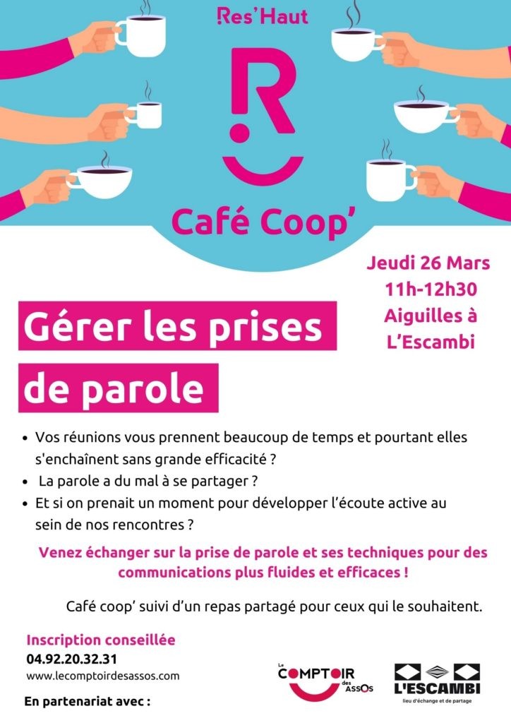 Caf� coop' : g�rer les prises de parole !