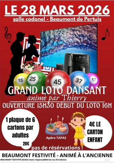 Grand Loto Dansant � Beaulmont de Pertuis