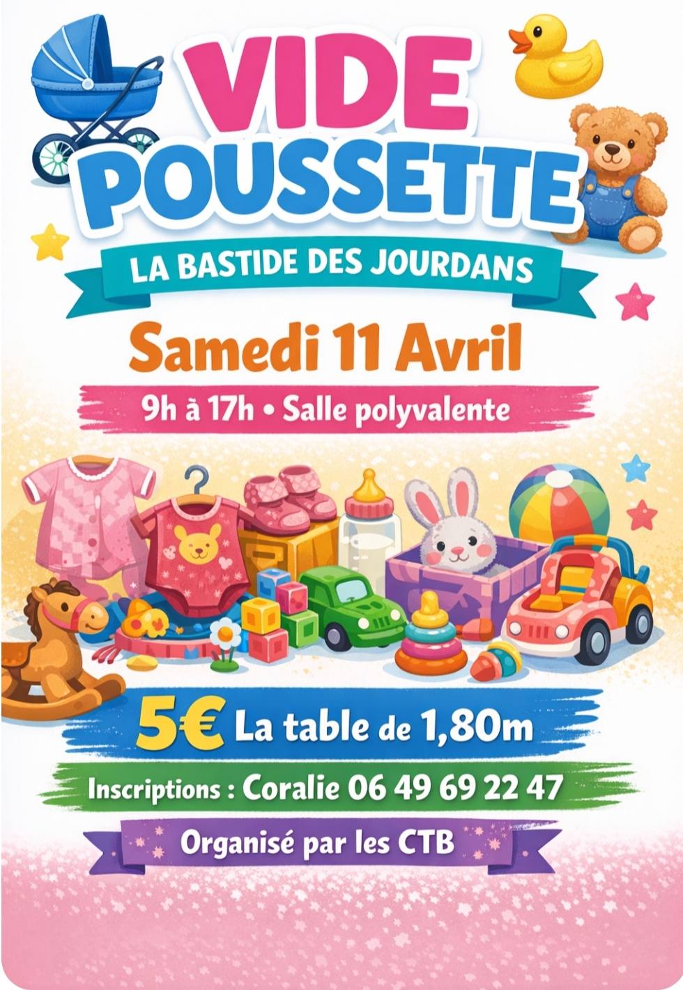 Vide poussette et vide couture  � la Bastide des Jourdans