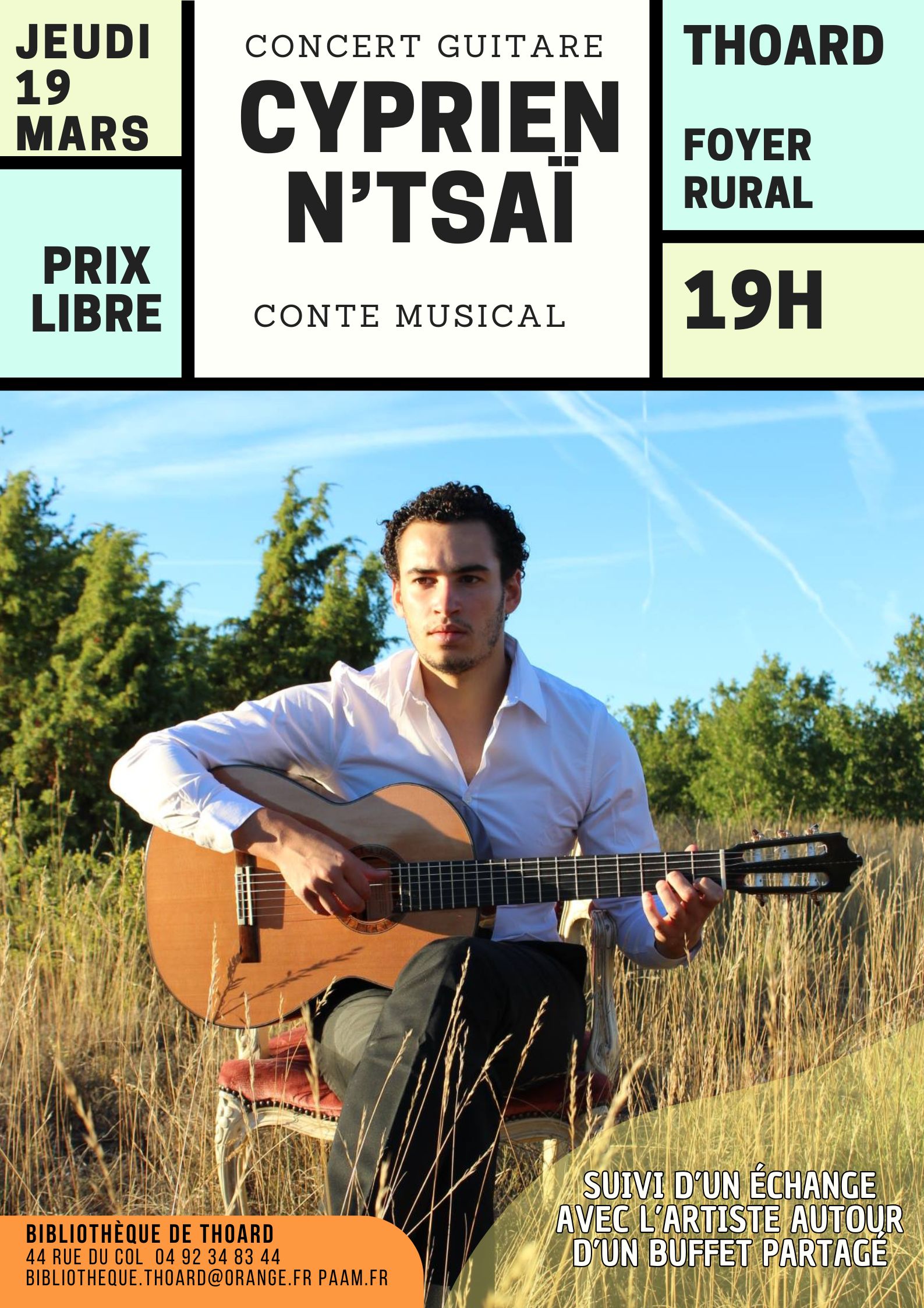 Concert de guitare : Cyprien N'Tsa�