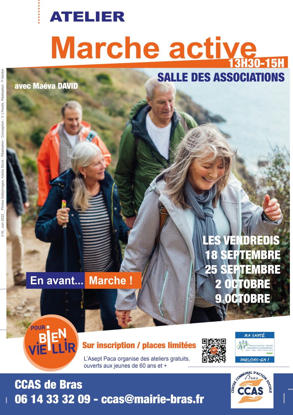 Atelier sportif : marche active (plus de 60 ans)