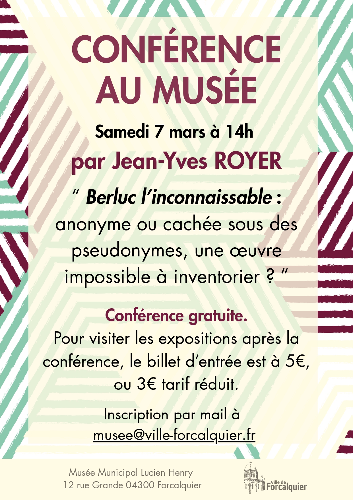 Conf�rence au mus�e par Jean-Yves Royer