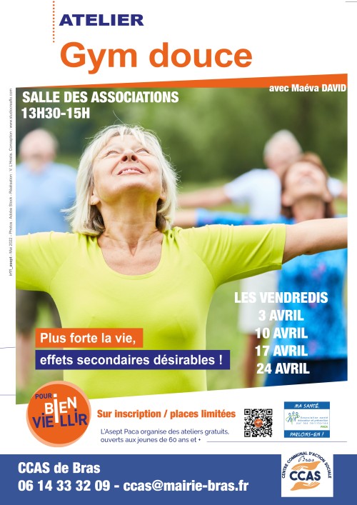 Atelier sportif : Gym active (plus de 60 ans)