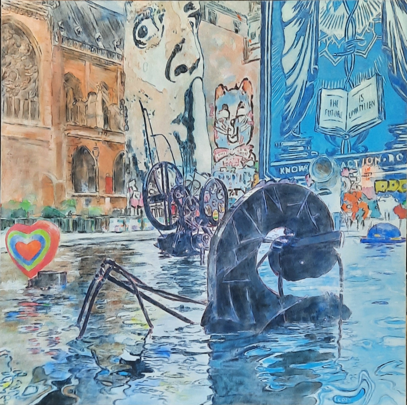 Exposition du Lavoir Vasserot - Coby Hurtak, peinture et Jean van Weyenbergh sculpture