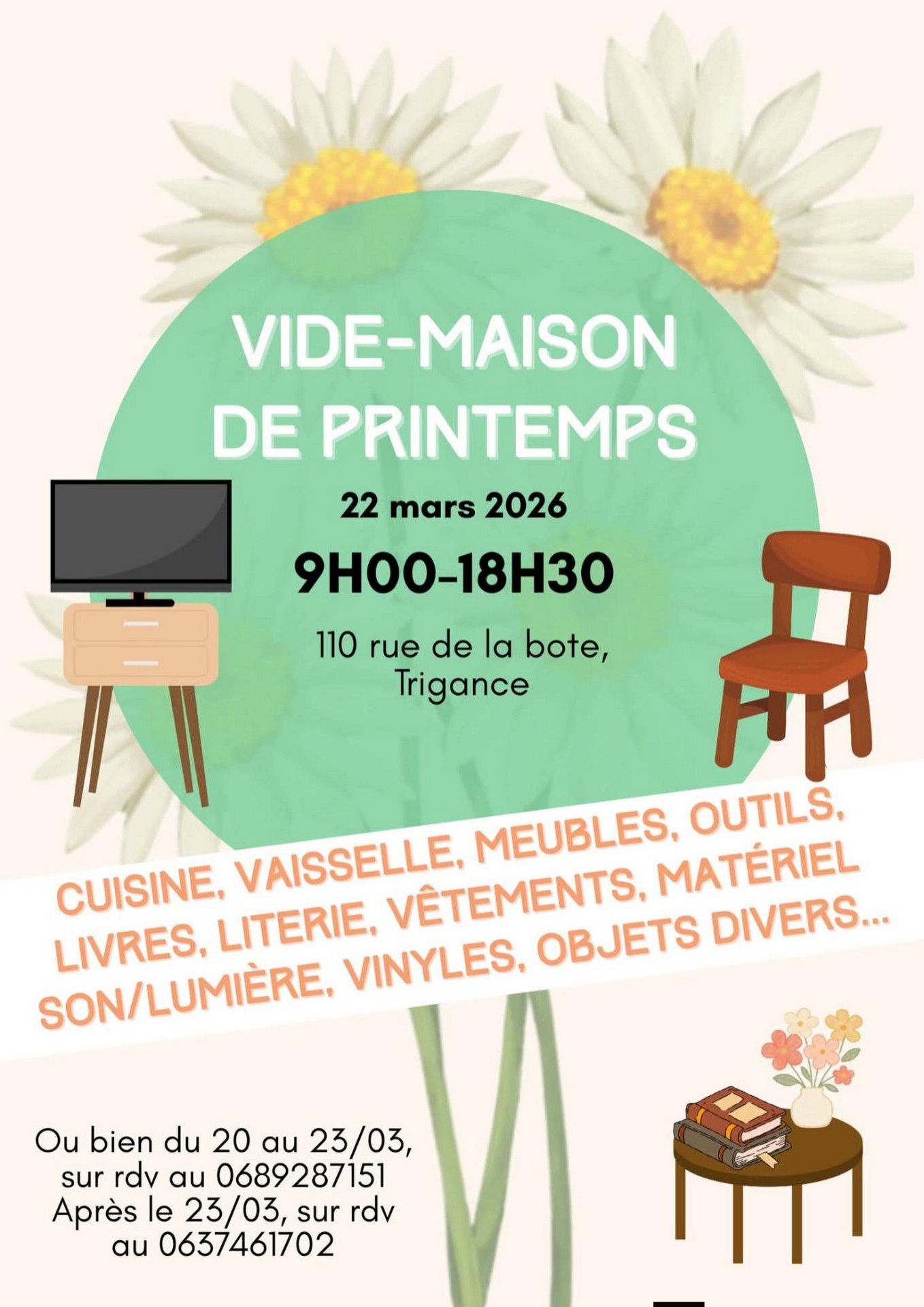 Vide maison de Printemps