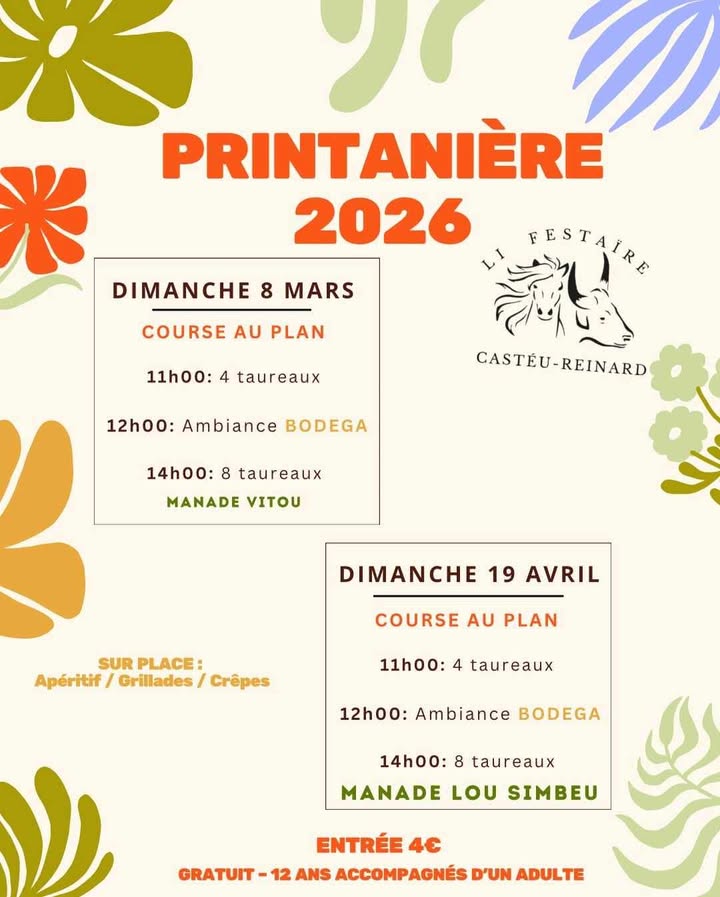 Printani�re 2026 - Li Festa�re Caste�-Reinard