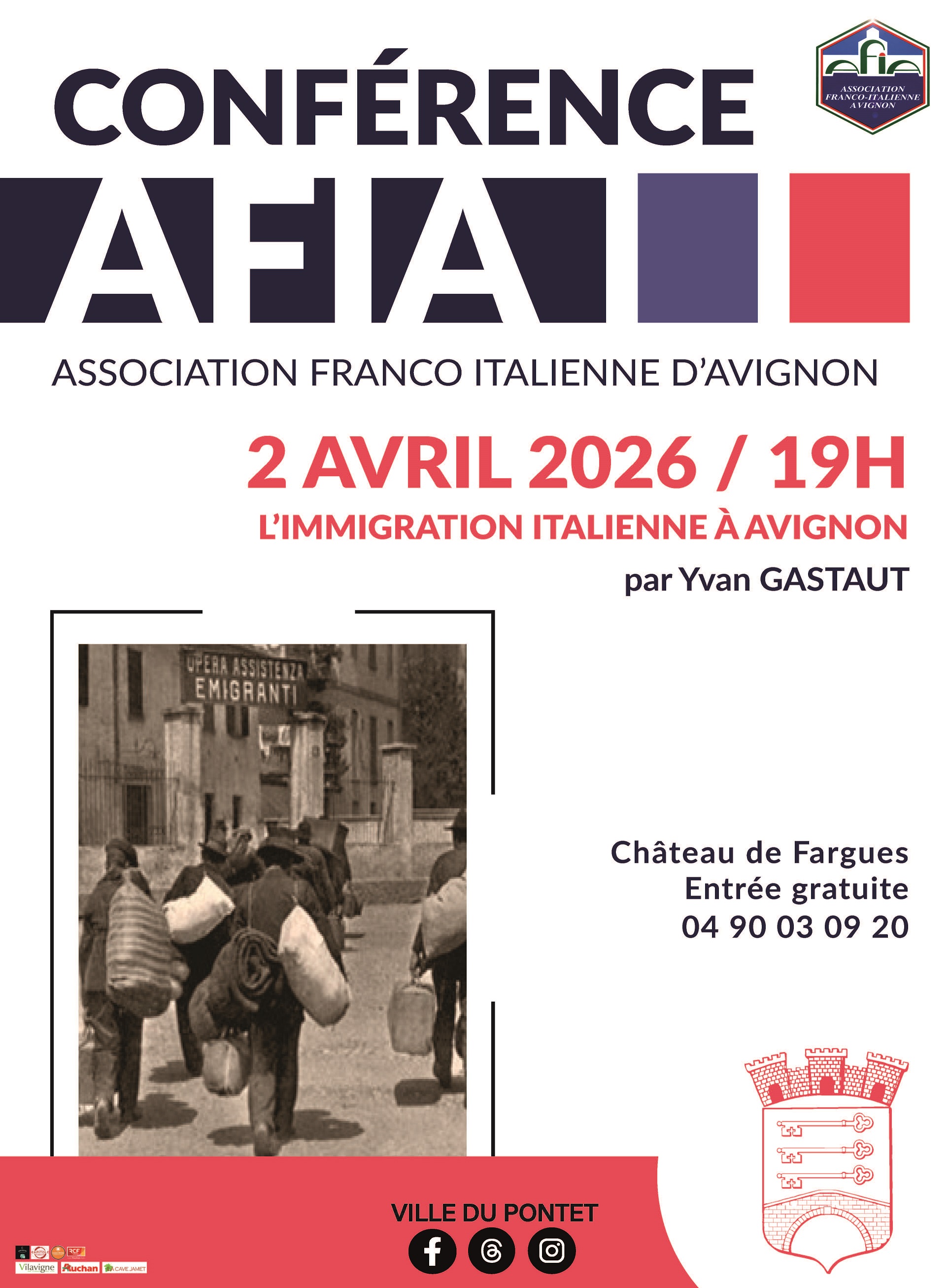 Conf�rence �L�immigration italienne � Avignon�