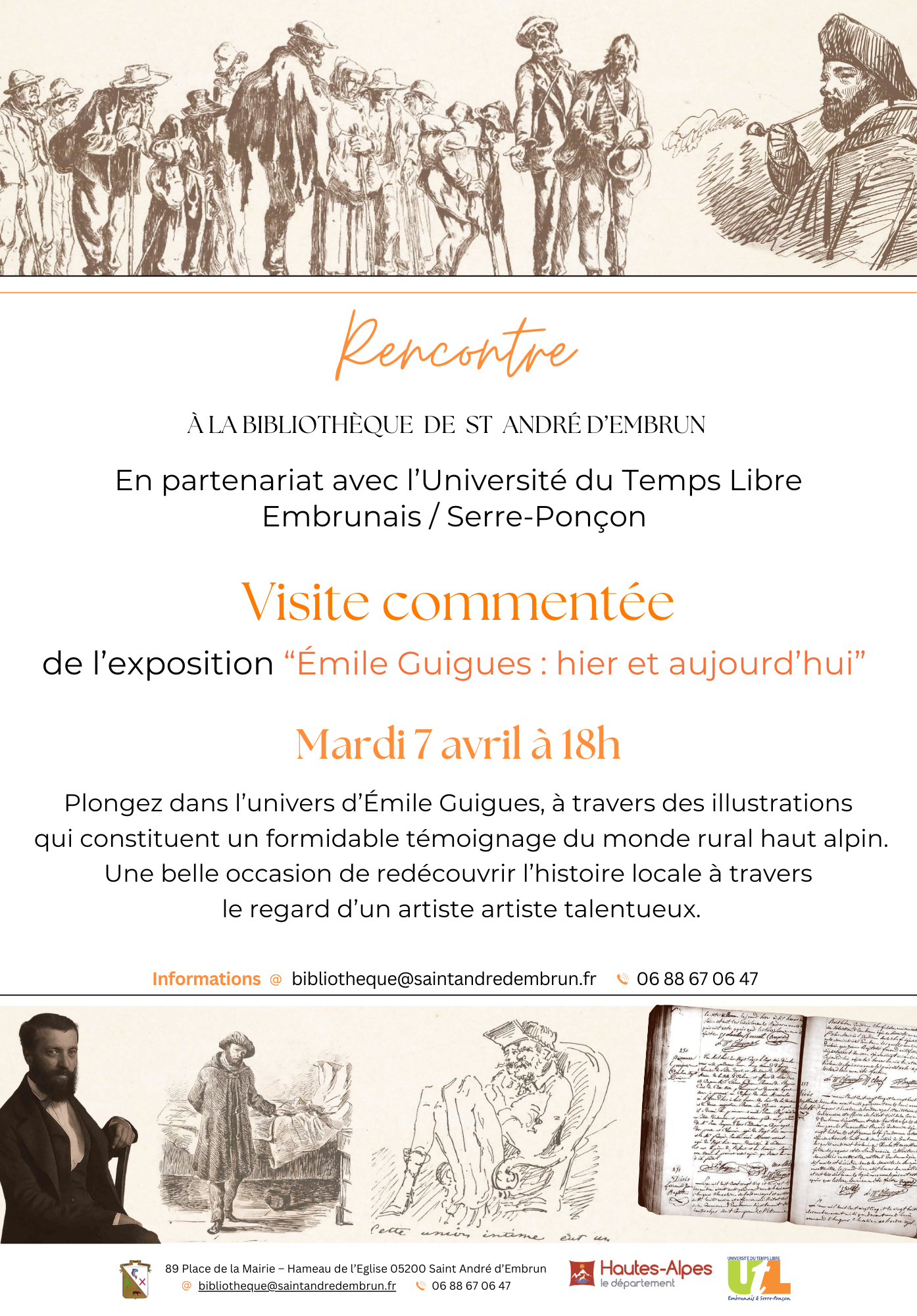 Visite comment�e de l�exposition ��mile Guigues : hier et aujourd�hui�