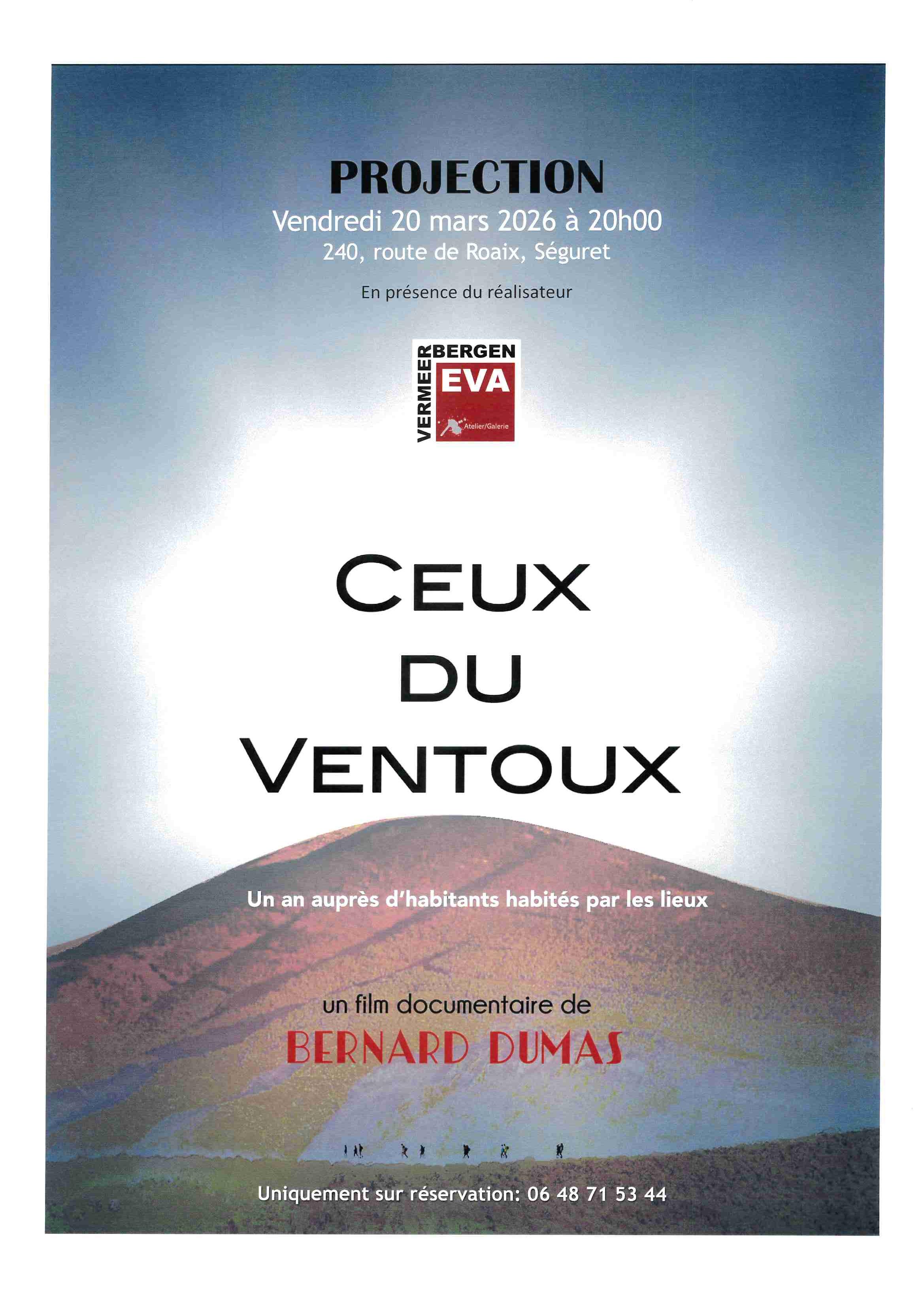 Projection d'un film documentaire 