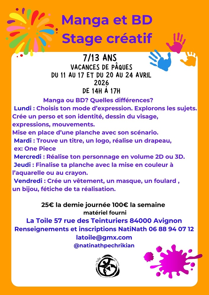 Stage cr�atif jeune public - Manga et BD