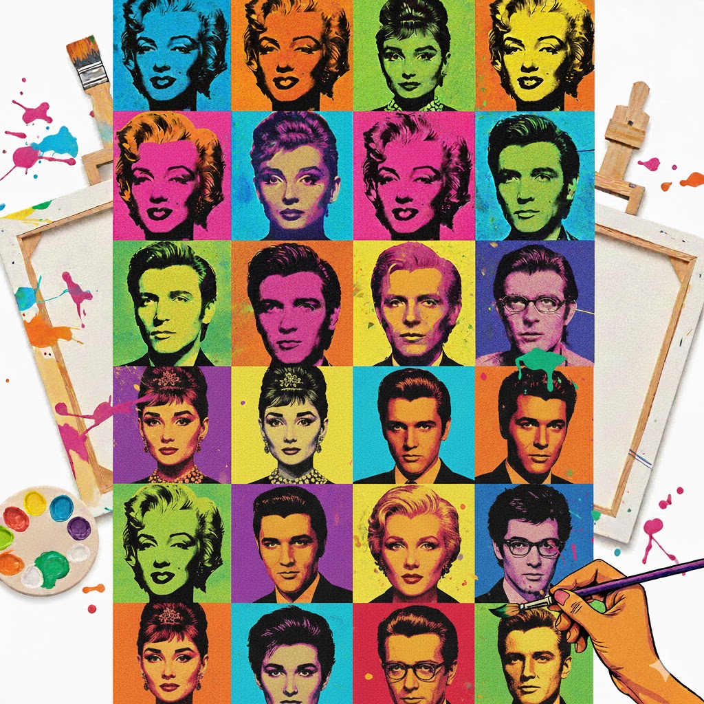 Atelier artistique : � Portraits de stars � la mani�re d�Andy Warhol�