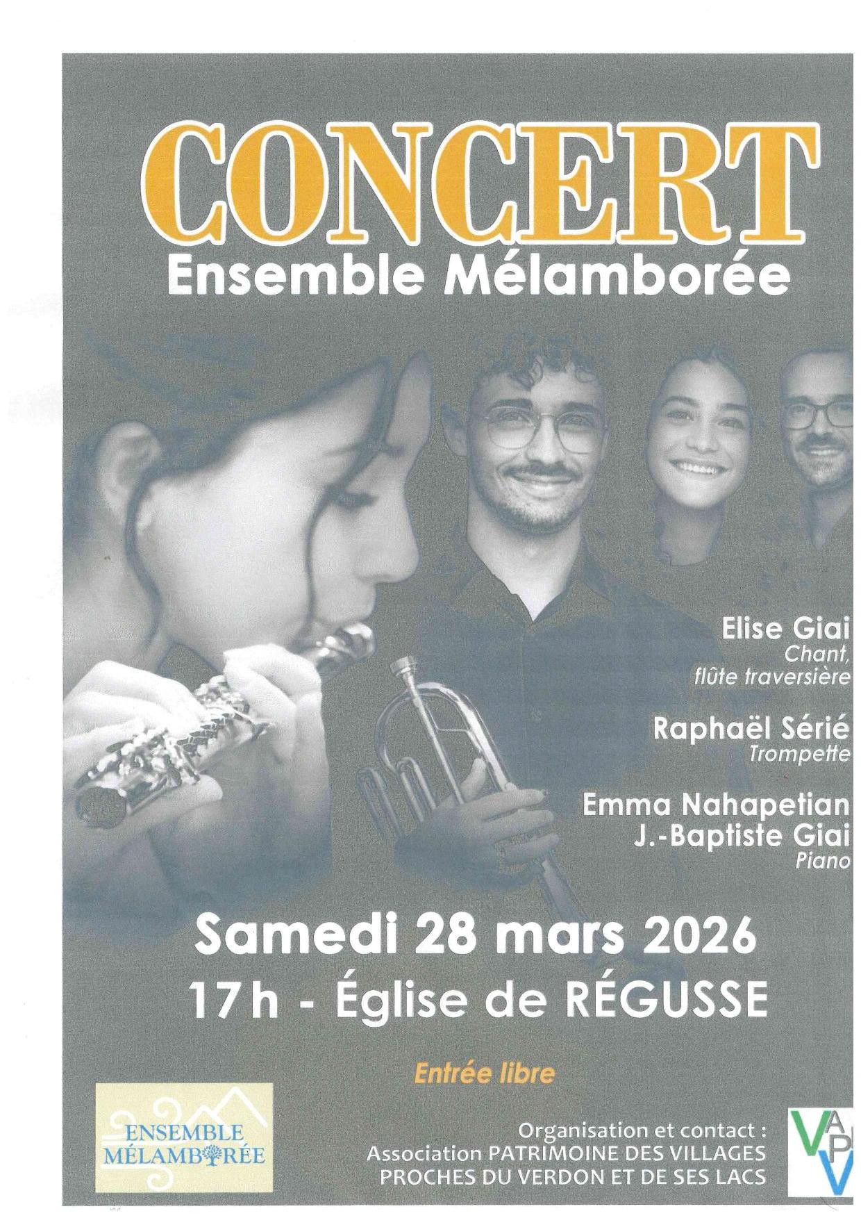 Concert fl�te traversi�re, trompette et piano