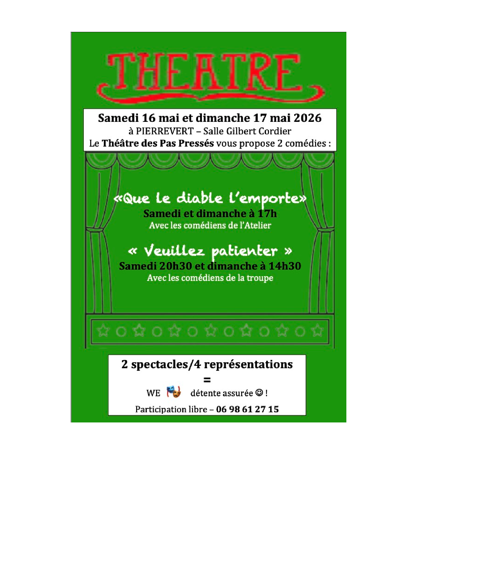 Week end Th��tre des pas press�s