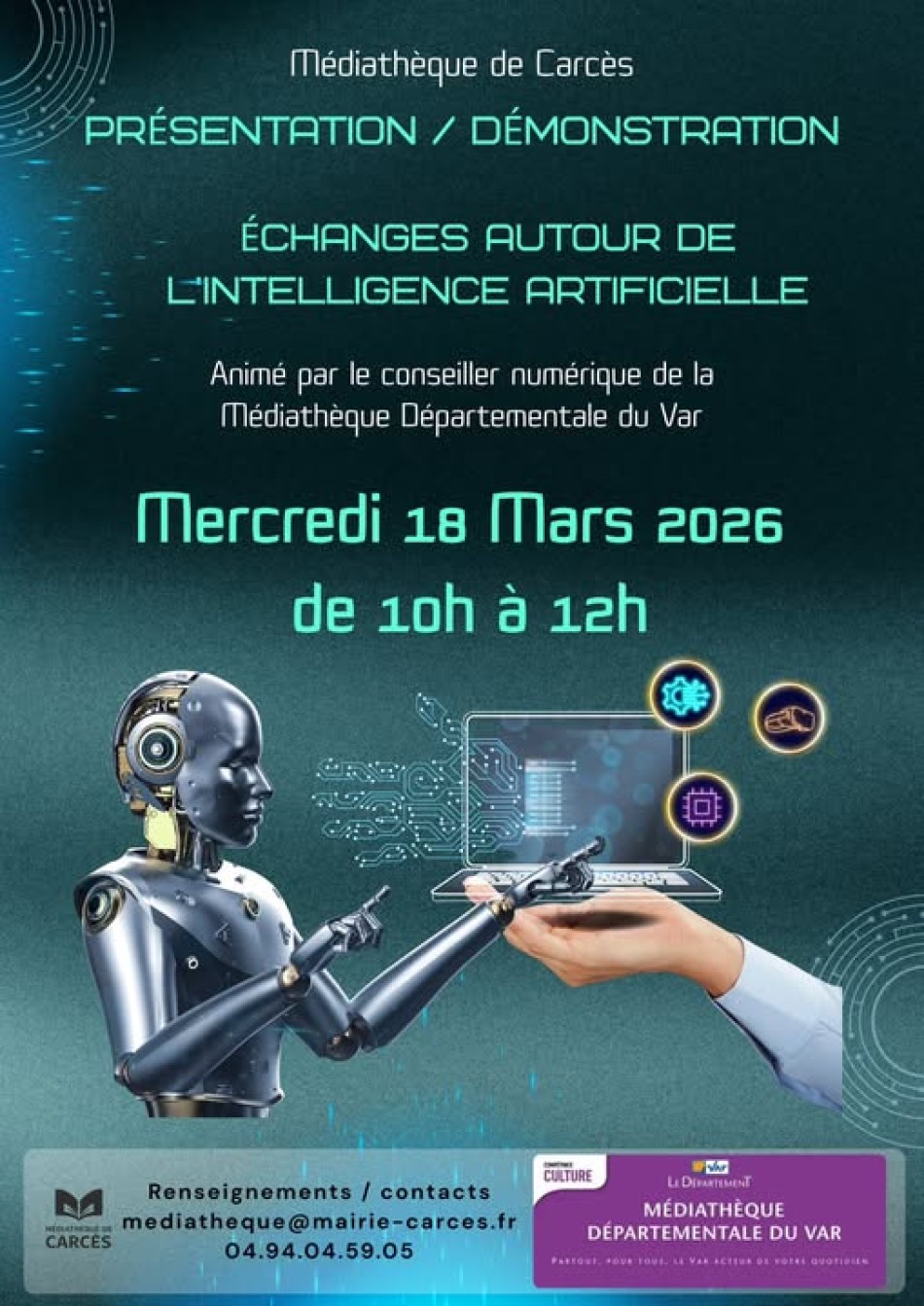 Atelier th�matique : Pr�sentation et d�monstration autour de l'intelligence artificielle