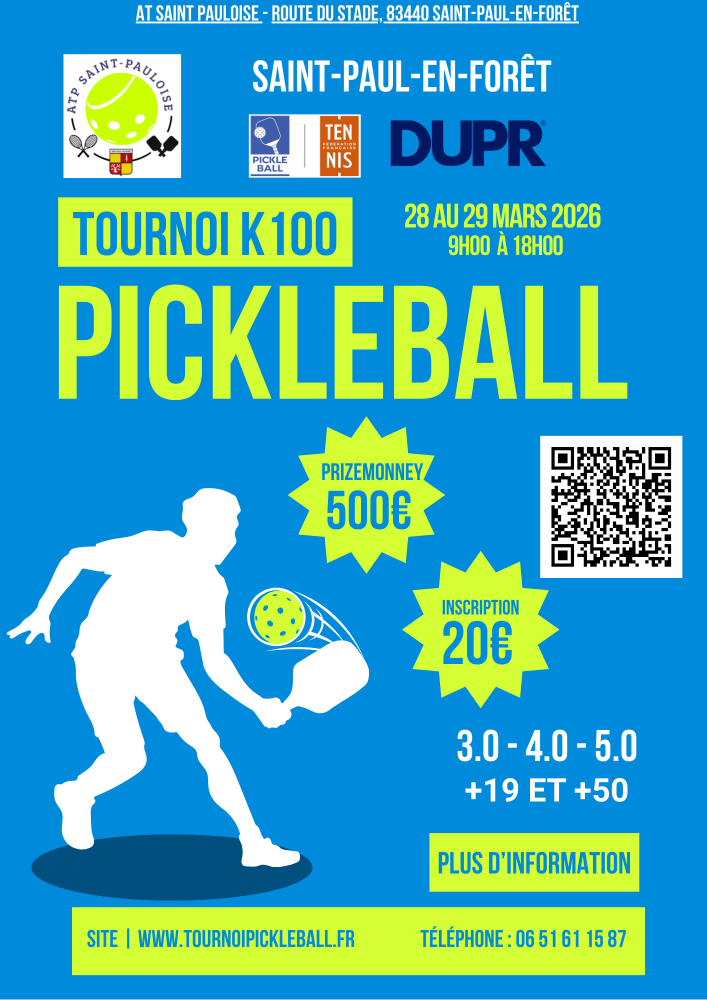 Tournoi K100 Pickelball