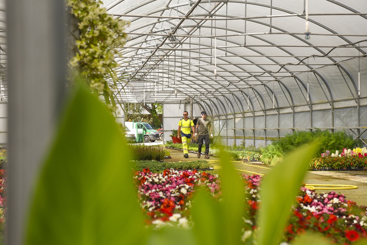 Visite et lectures � la p�pini�re municipale