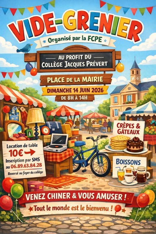 Vide grenier au profit du Coll�ge Jacques Pr�vert