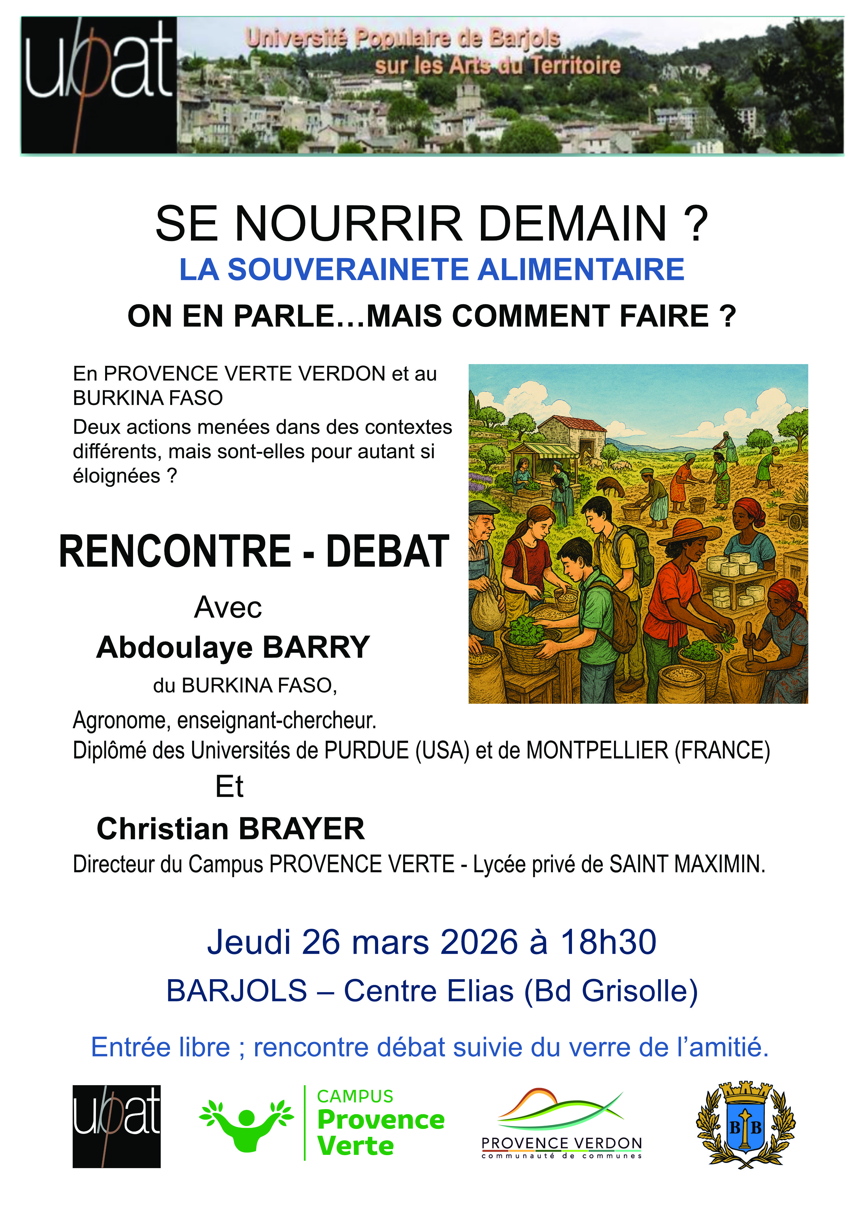Rencontre d�bat : se nourrir demain ? la souverainet� alimentaire