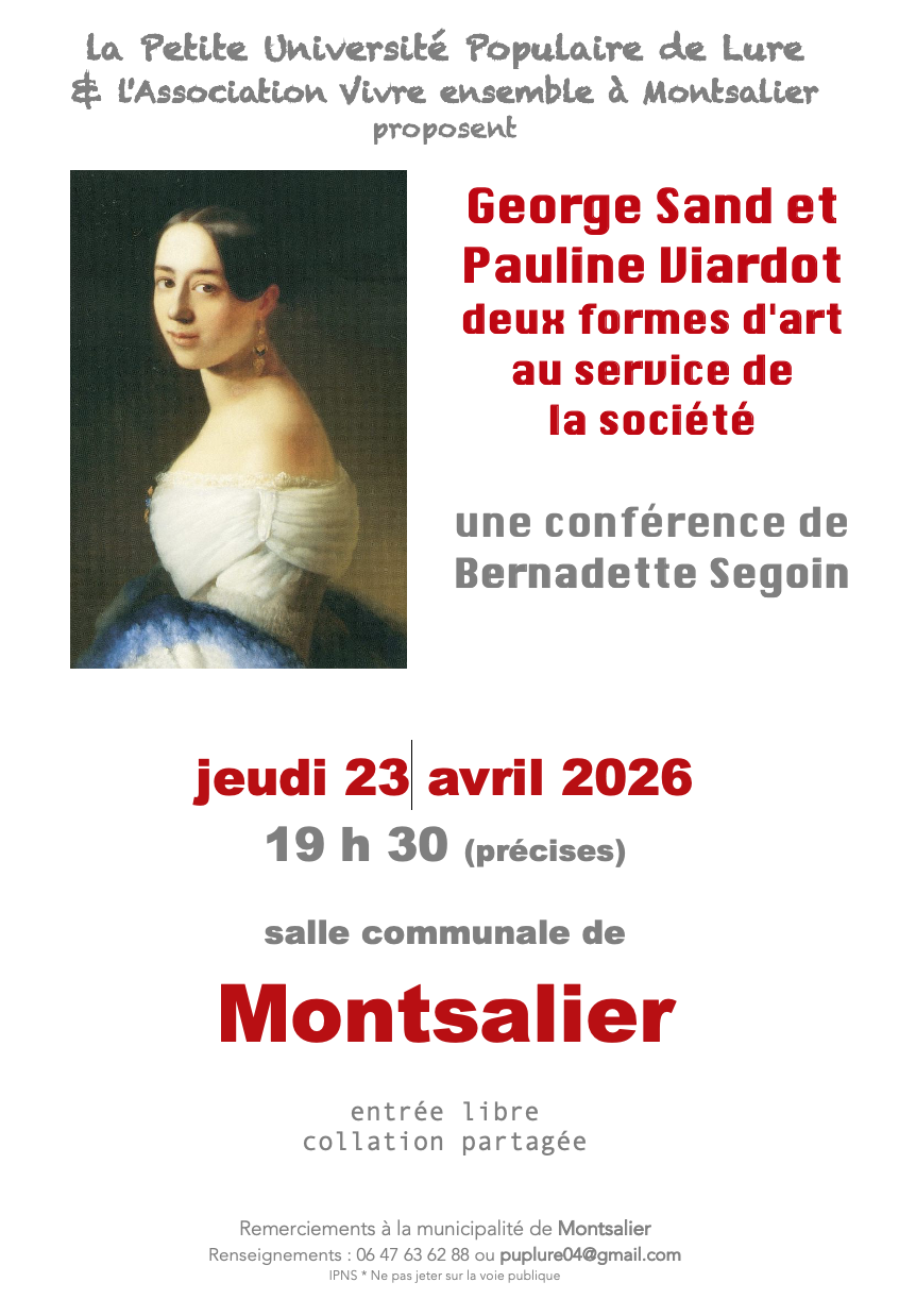Conf�rence de Bernadette SEGOIN 