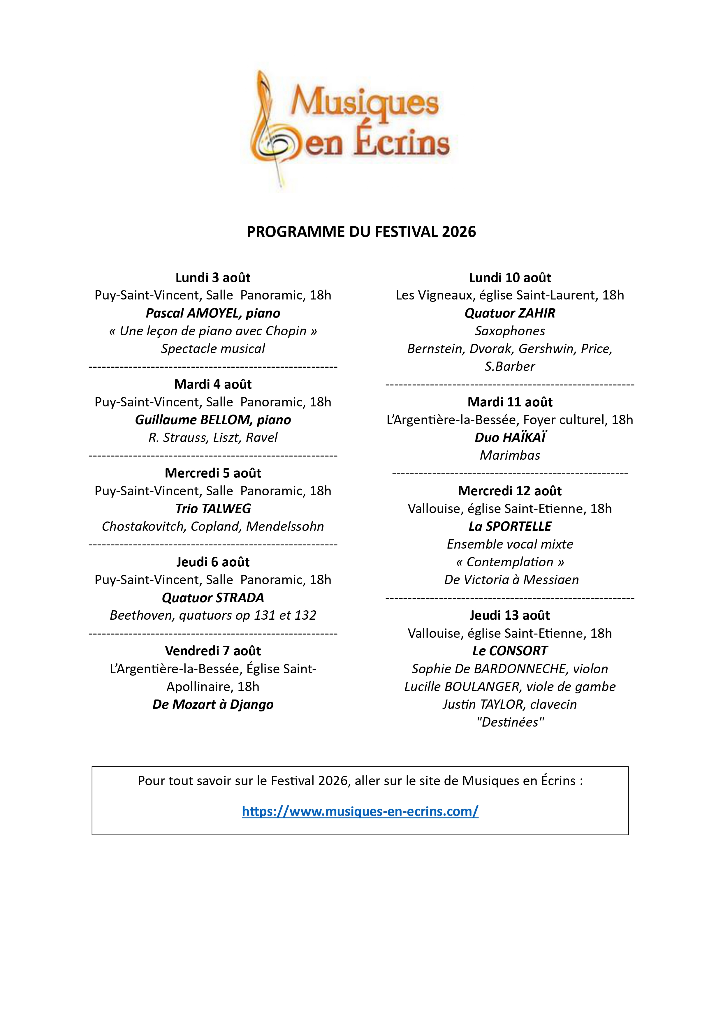 Festival Musiques en �crins