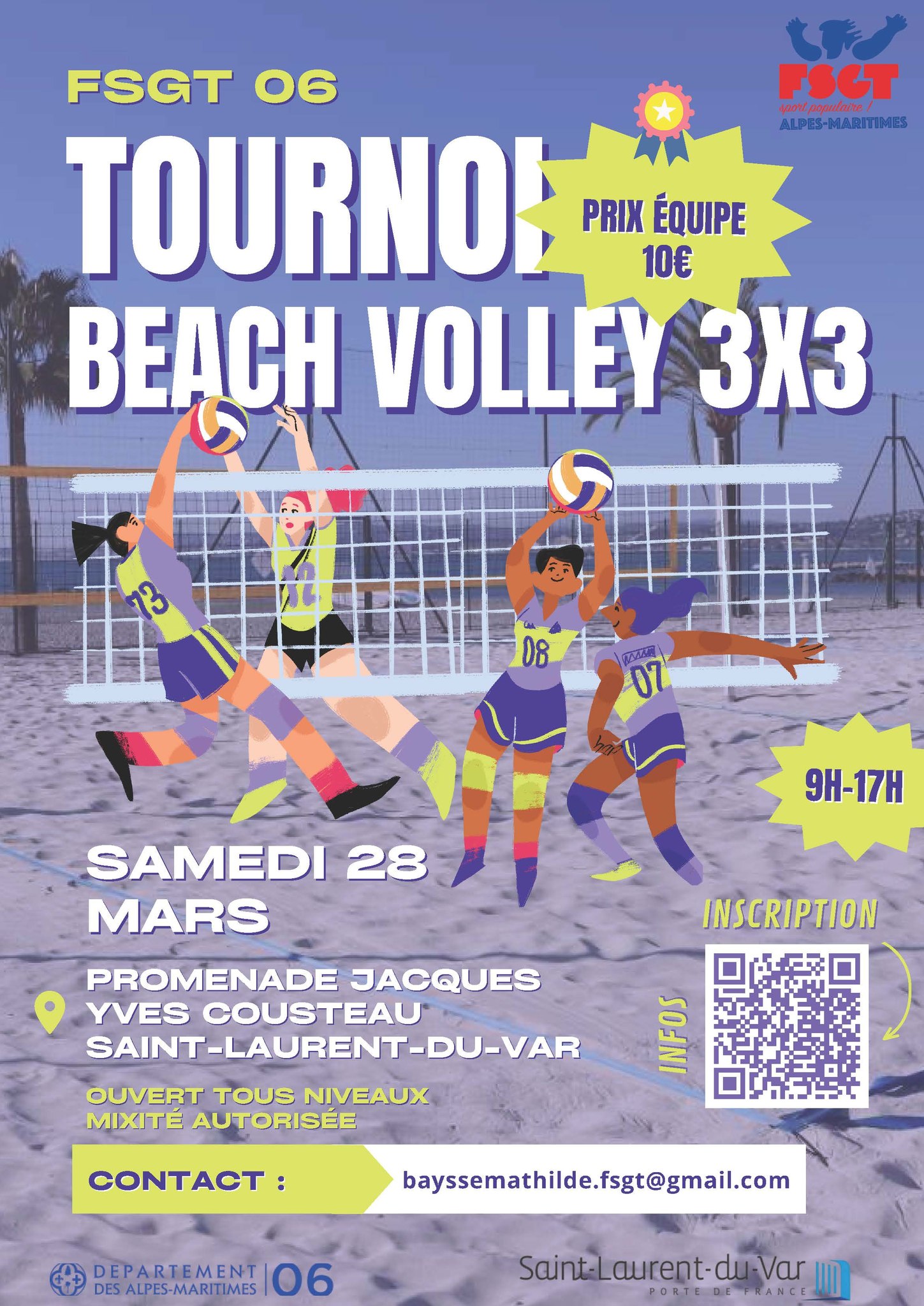 Tournoi beach volley 3x3