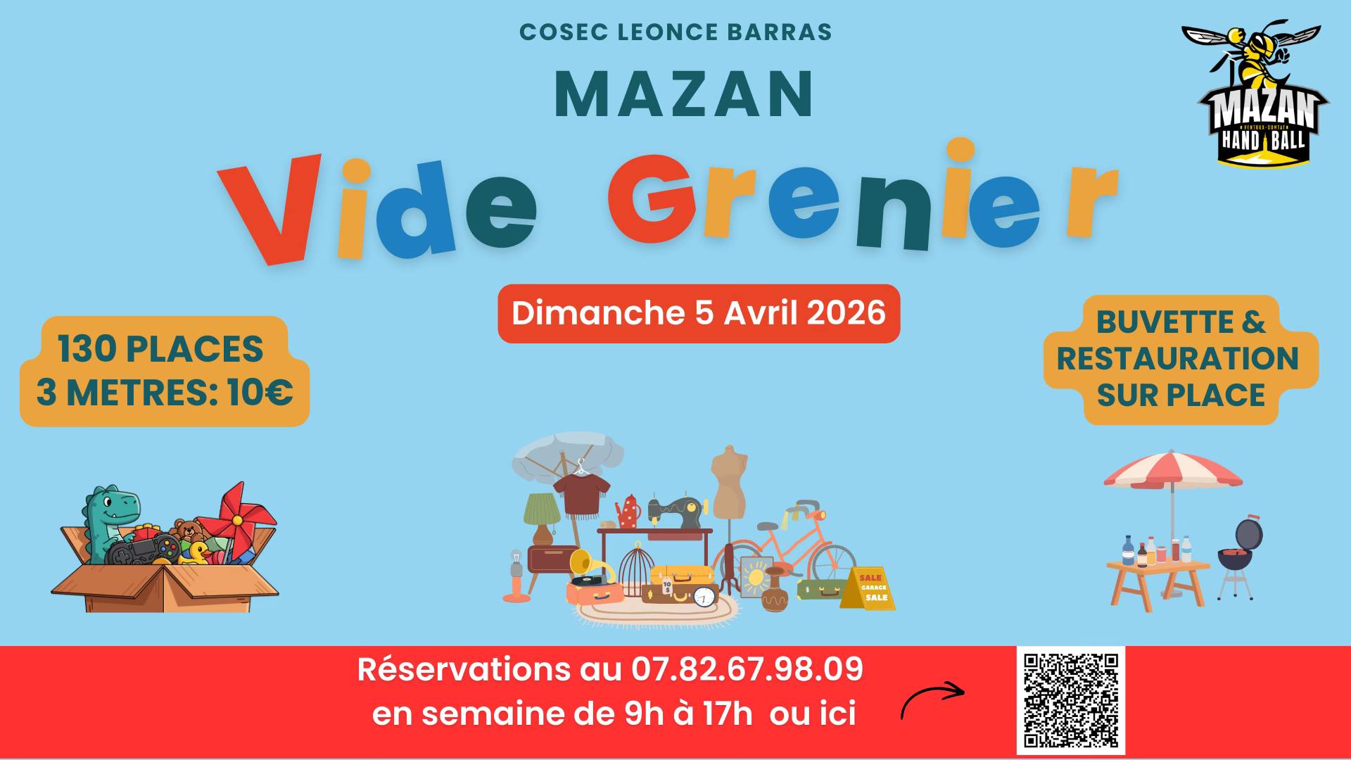Vide Grenier du Handball Club Mazanais