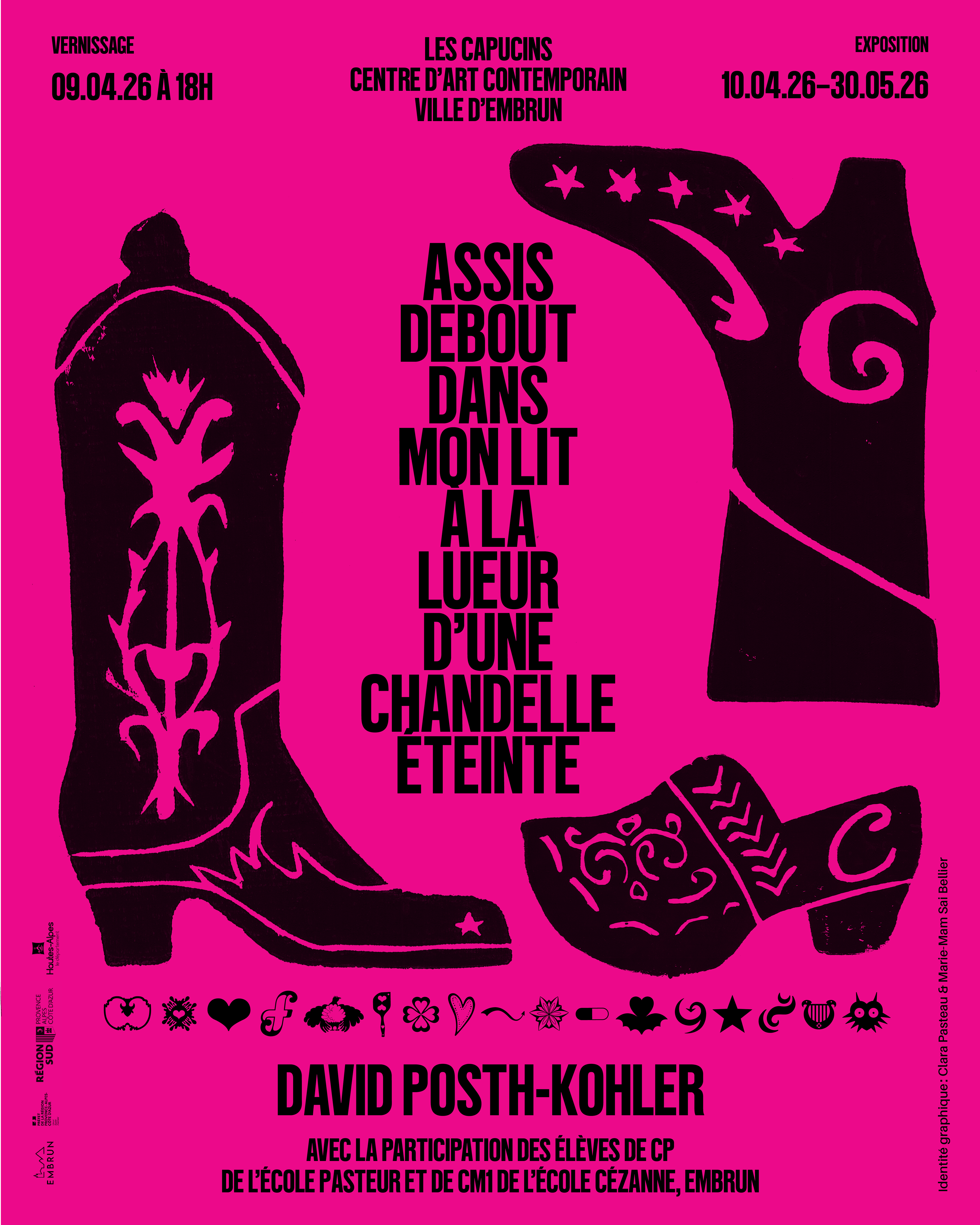 Exposition  : Assis debout dans mon lit � la lueur d'une chandelle �teinte - David Posth-Kohler