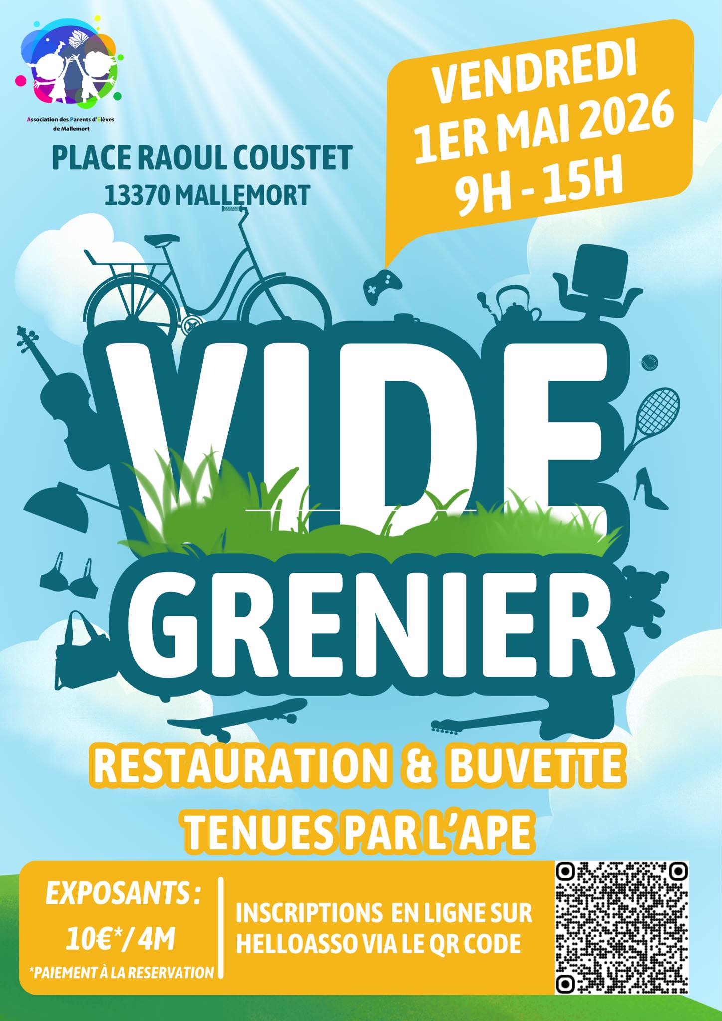 Vide grenier du 1er mai de l'APE de Mallemort