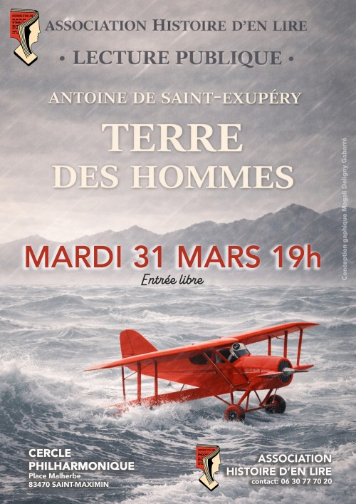 Lecture publique : Terre des hommes de Antoine de Saint-Exup�ry
