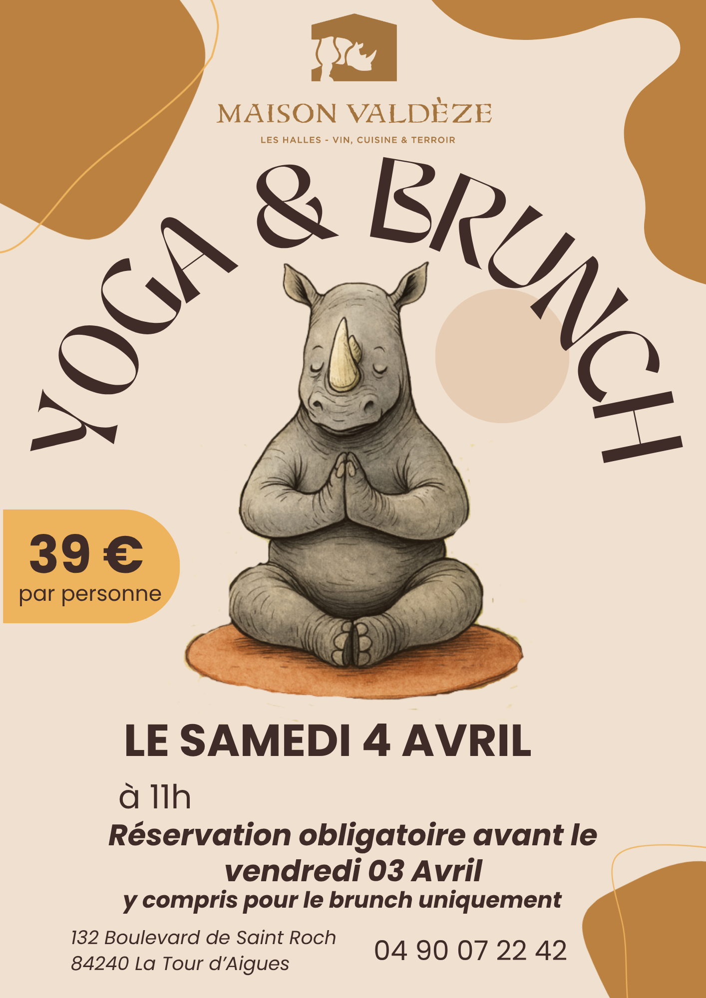 Yoga & Brunch Maison Vald�ze � La Tour d' Aigues
