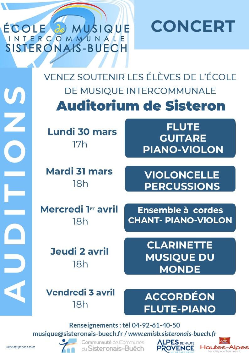 Auditions des �l�ves de l'�cole de musique