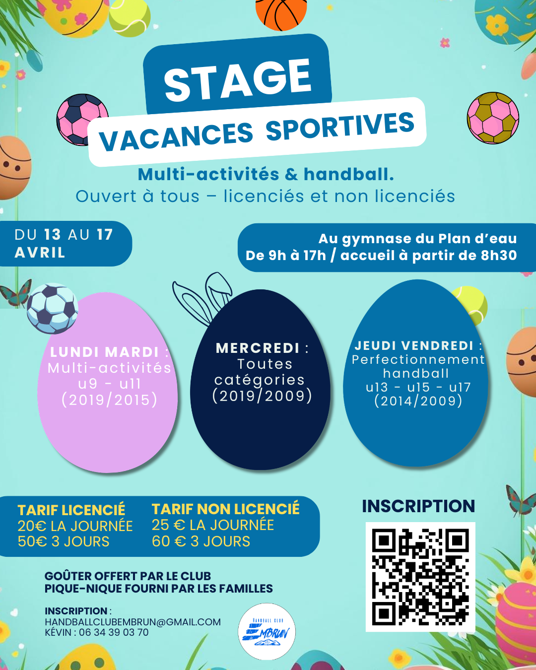 Stage Vacances Sportif - Handball