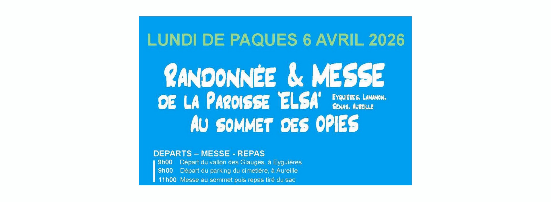 Randonn�e & messe de la paroisse ELSA au sommet des Opies