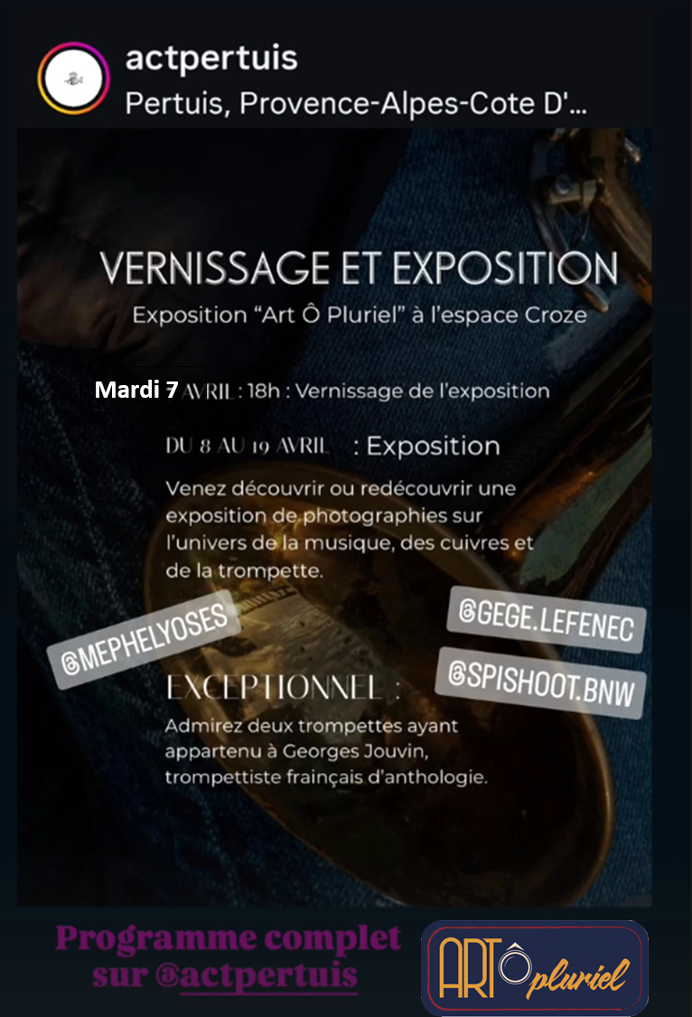 Vernissage: Art�Pluriel et les Cuivres !