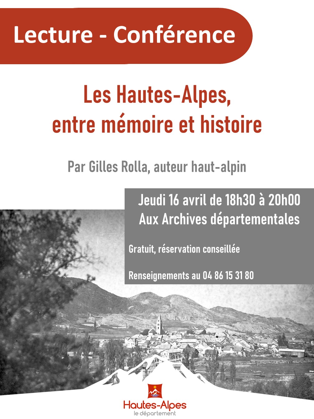 Les Hautes-Alpes entre m�moire et histoire par Gilles Rolla