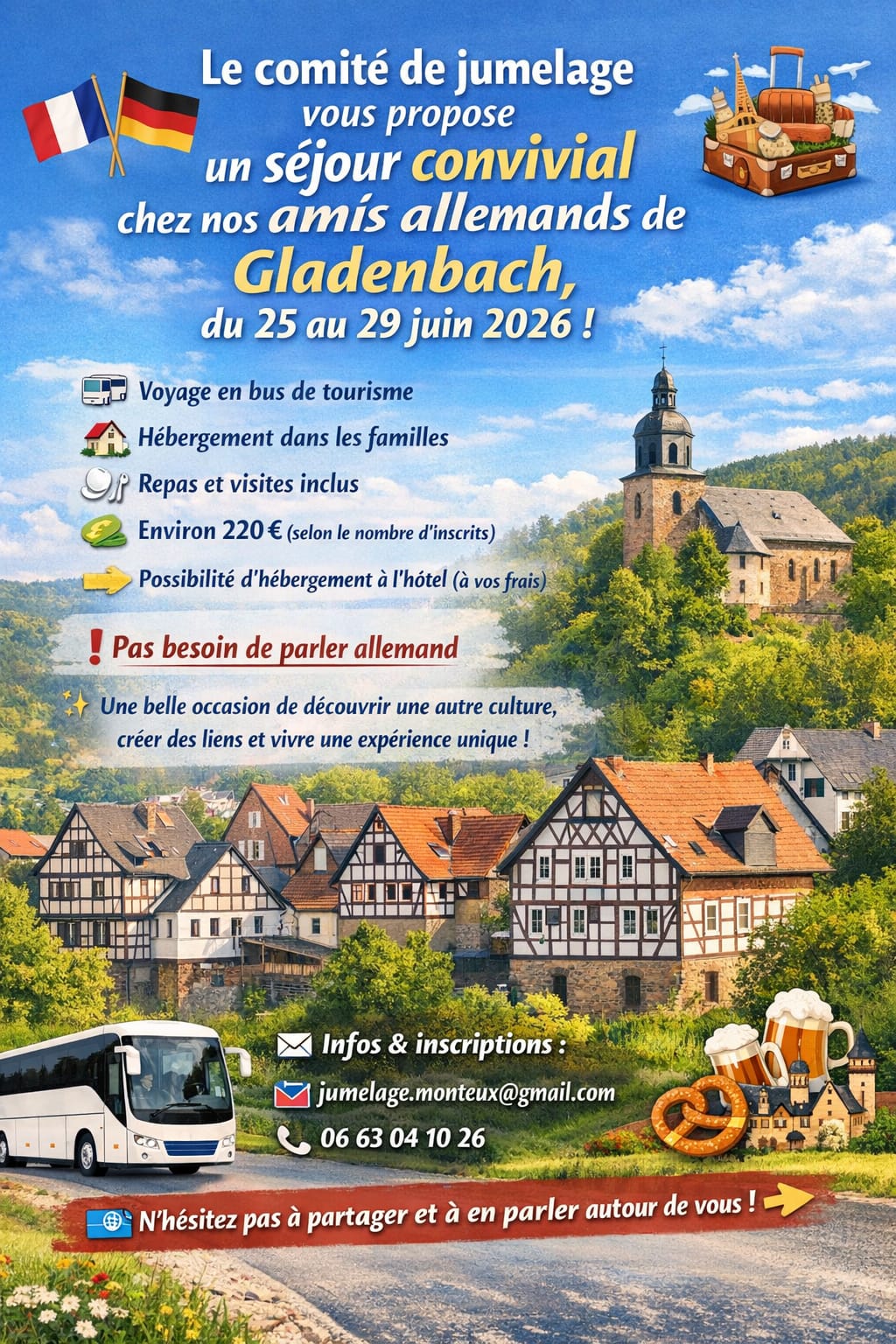 S�jour convivial chez nos amis allemands de Gladenbach