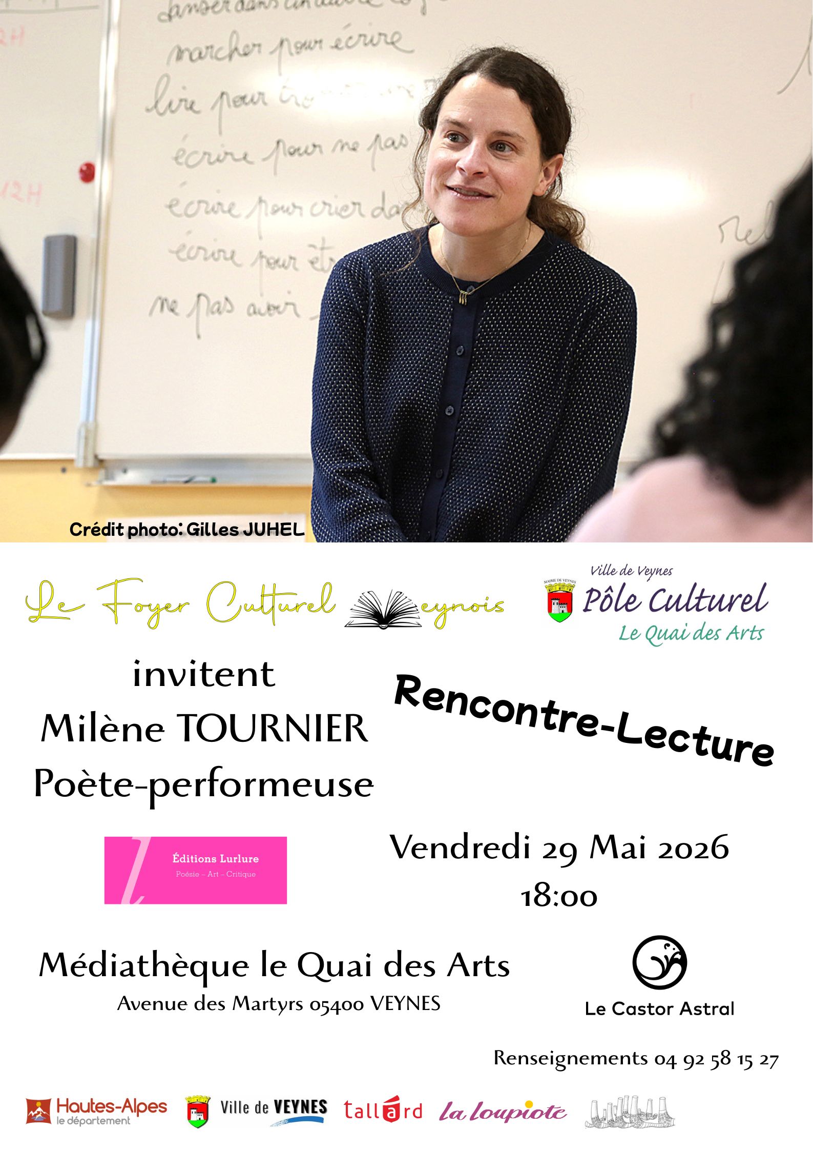 Rencontre-lecture avec Mil�ne TOURNIER, po�te performeuse