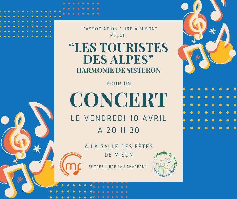Concert de l'Harmonie de Sisteron - Les Touristes des Alpes