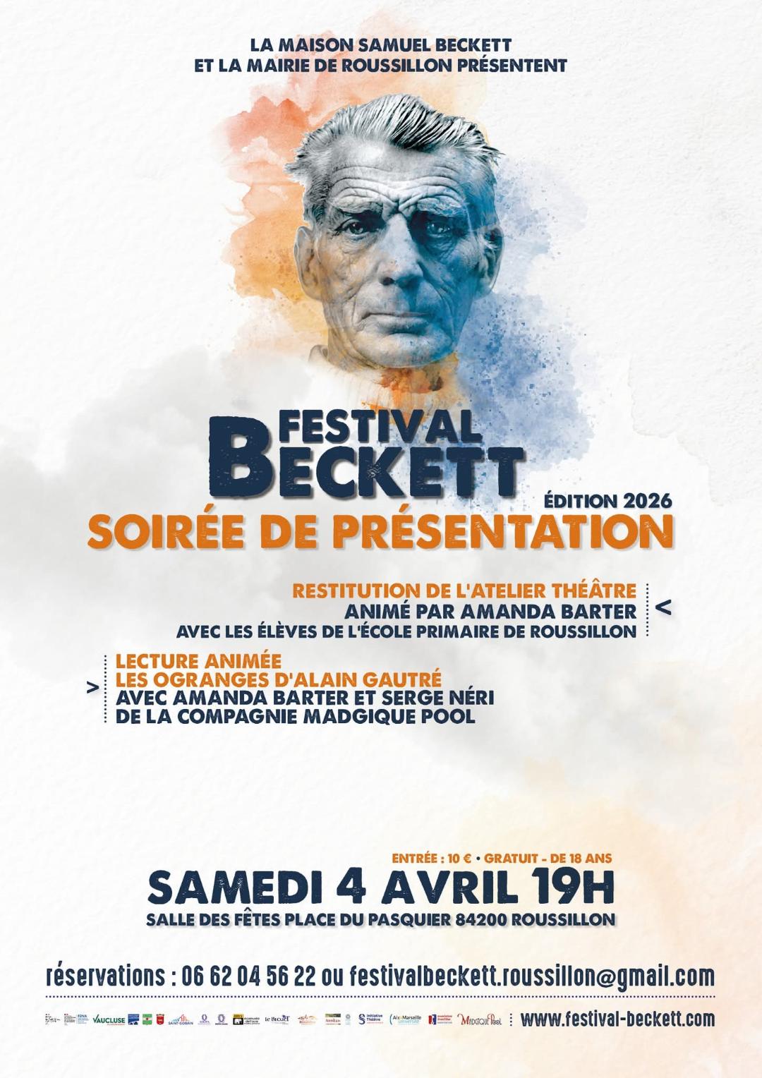 Festival Beckett 2026 - Soir�e de pr�sentation