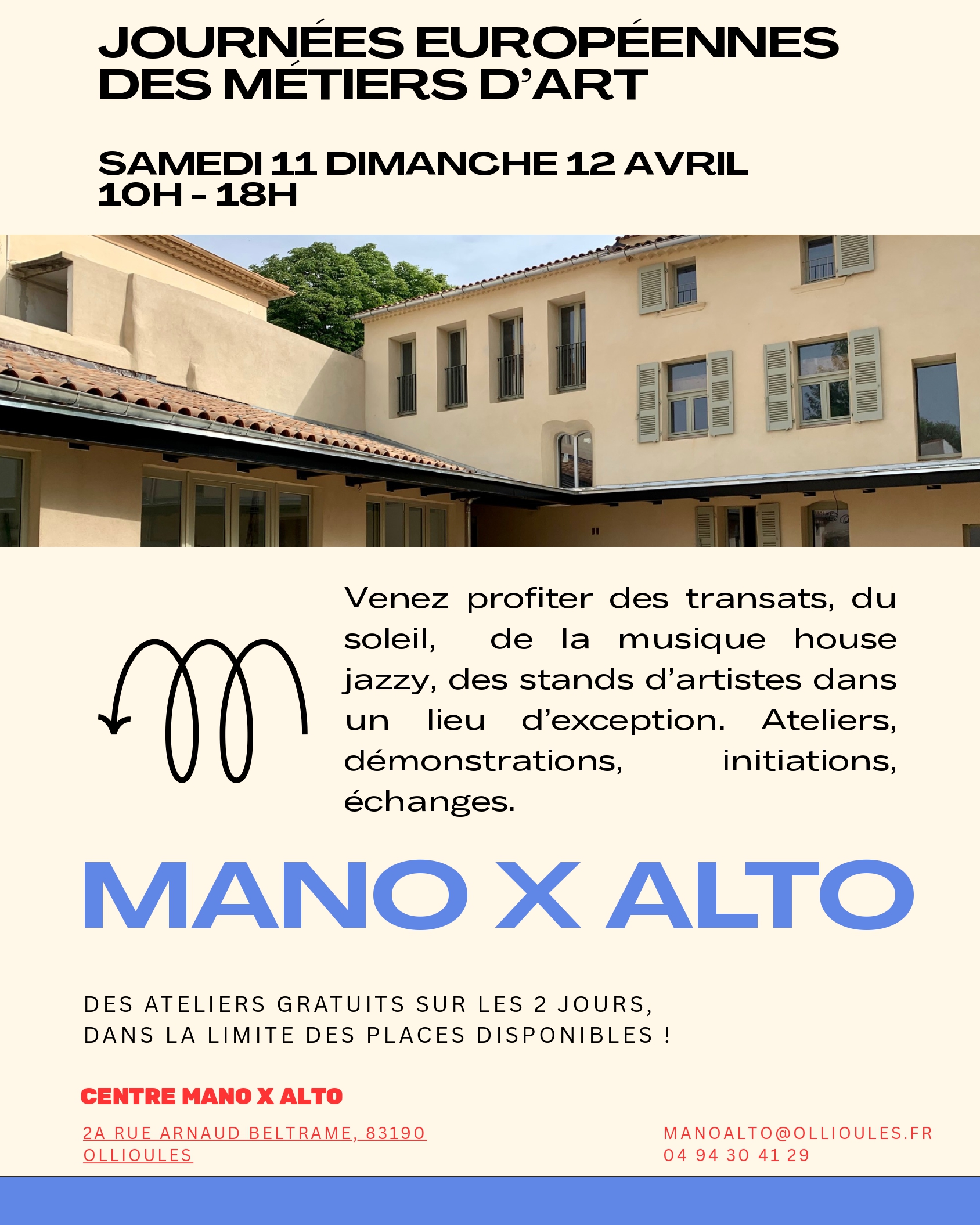Journ�es europ�ennes des M�tiers d'Art au Centre Mano x Alto