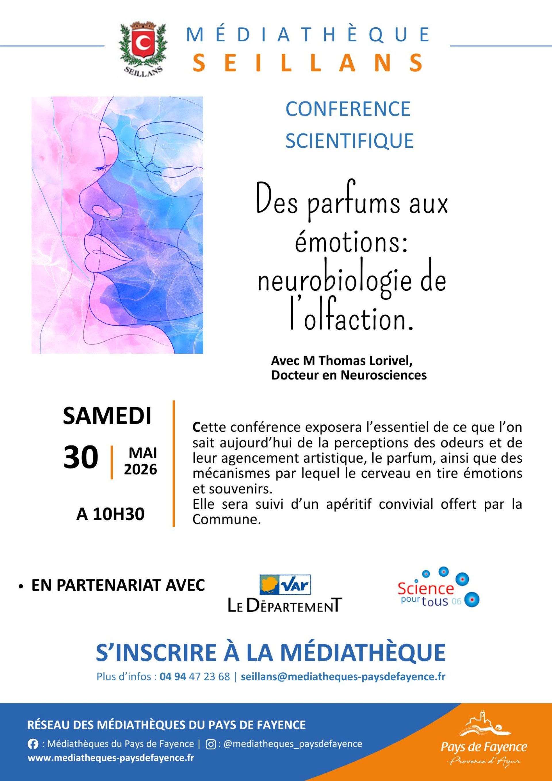 Conf�rence : Des parfums aux �motions, neurobiologie de l'olfaction