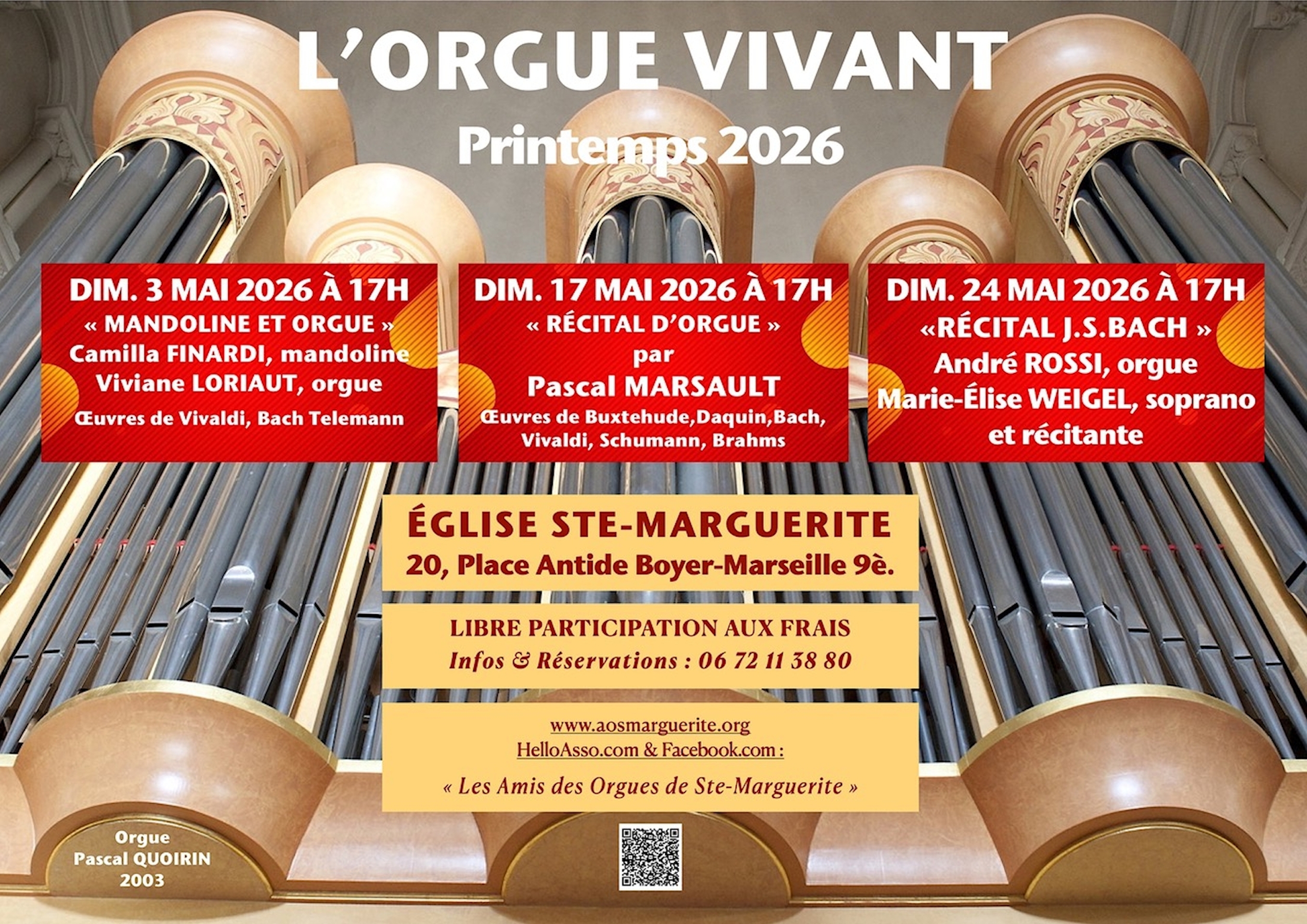 L'Orgue Vivant - festival de printemps � Sainte-Marguerite