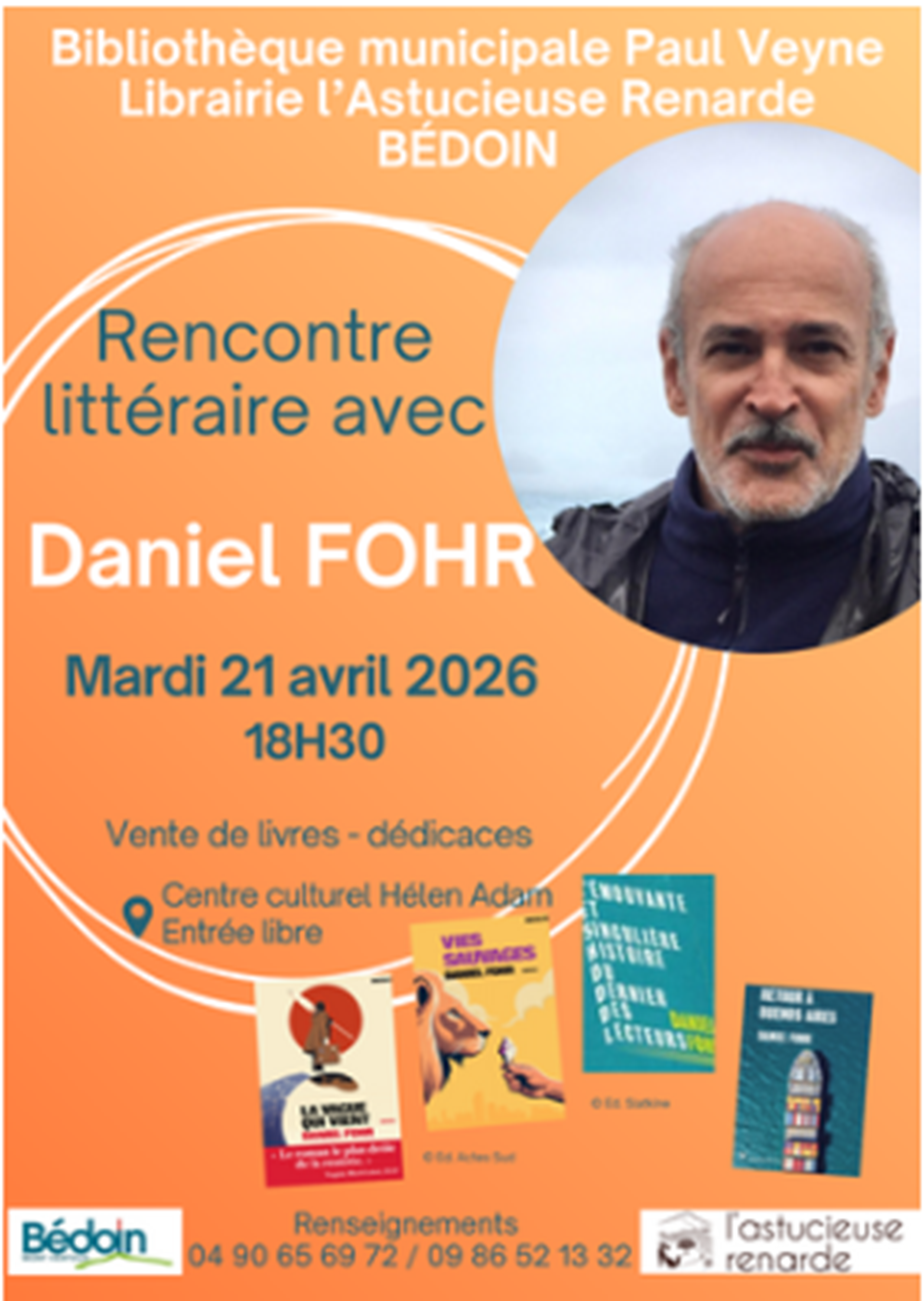 Rencontre litt�raire avec l'auteur Daniel Fohr