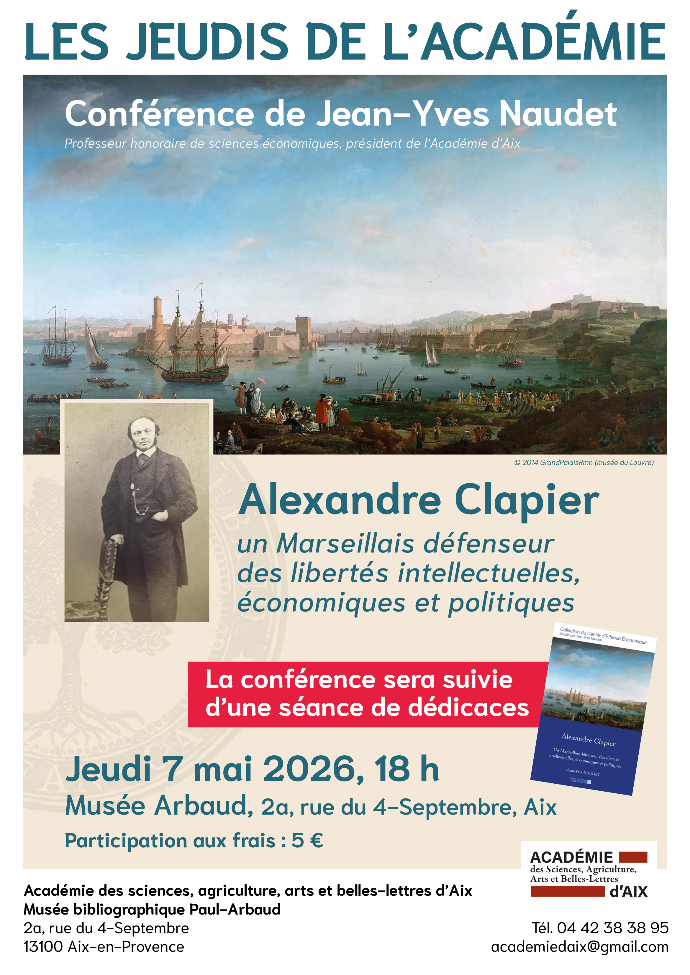 Conf�rence : Alexandre Clapier, un Marseillais d�fenseur des libert�s intellectuelles, �conomiques et politiques