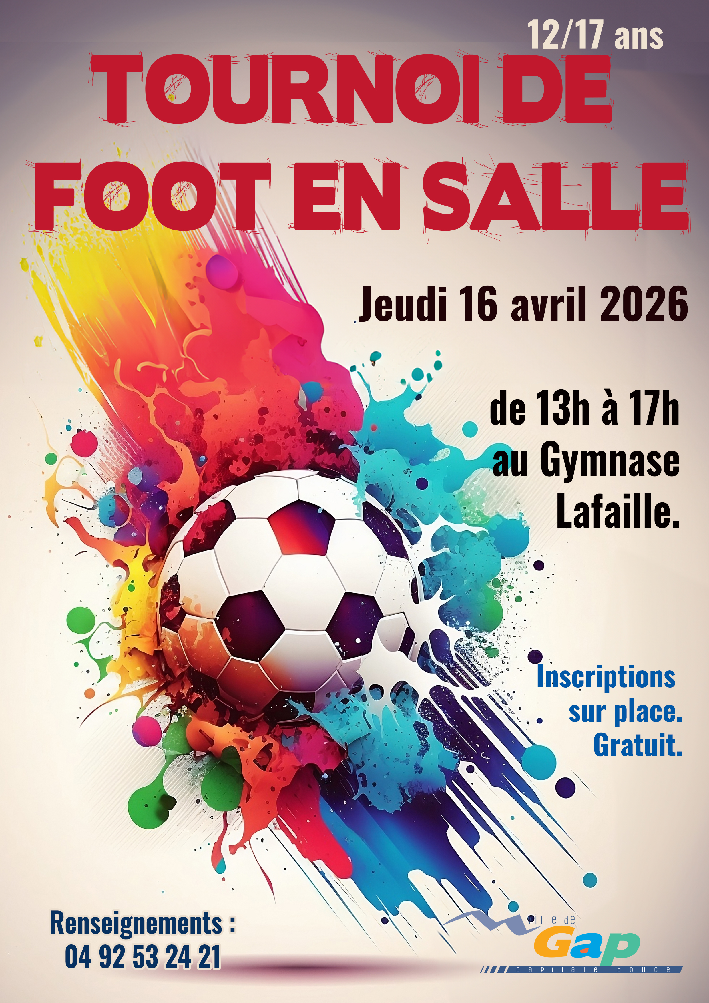 Tournoi de foot en salle  - 12/17 ans